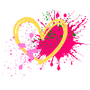 Farbherz Splatterkunst