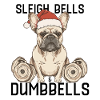 Frenchie Sleigh Bells & Dumbbells Xmas