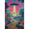 Psychedelic UFO Tower Cow
