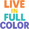 Live in Vollfarb-Typografie