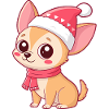 Chien joyeux en bonnet de Noël