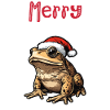 Merry Toadmas Funny Toad Christmas Motif