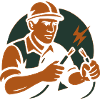 Silhouette d’électricien