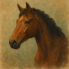 Portrait de cheval à l’huile