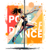 Pole Dance Poledancerin edel akrobatisch Geschenk