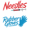 Needles Scrubs and Rubber Gloves