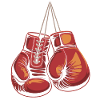 Rote Boxhandschuhe Illustration