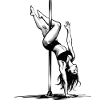 Pole Dance Poledancerin grafisch Grafik Geschenk