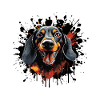 Dog Portrait Paint Splash