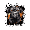 Farbklecks Bulldog Portrait