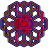 Joogameditaatio Trance Geometry Mandala Red Blue