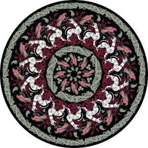 Black background sticker