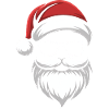 Santa with Beard & Glasses – Retro Christmas