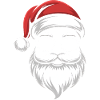 Santa with sunglasses and cap