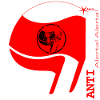 Antifascista Vertical Lettering & Drapeau (w-rouge)