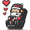 Gamer Santa Pixel Art Christmas Gaming