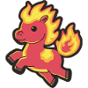 Kawaii Fire Horse Flames Pony