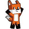 Bunter Voxelfuchs