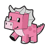 Dinosaur Cube Pink Kawaii