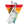 Saxophoniste graphique rétro