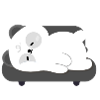 Tired Panda Nap on Sofa