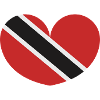 Trinidad and Tobago heart-shaped flag