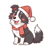 Kawaii Christmas mascot dog