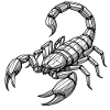 Geometrischer Skorpion Facettenkunst