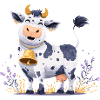 Funny cow with bell