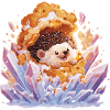 Hedgehog in Honey Crystal
