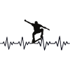 Skateboarder ECG Heartbeat