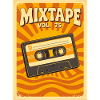 Retro-Mixtape-Illustration mit warmen Siebzigern