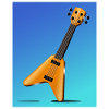 Cartoon Guitar Poster Art