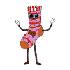 Socky Glitter Sock Figure