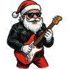 Rocker Santa with electric guitar