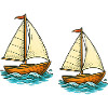 Two sailboats