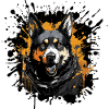 German Shepherd Graffiti Portrait