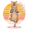 Capybara Yoga Meditation Sunset