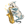 Spooky Saxophone Saxophonist Ghost