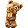 Bärchen mit Bierglas Bierchen Teddybär