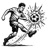 Exploding Soccer Shot Illustration