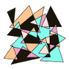 Geometric pastel triangles