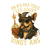 Chien biker fête: vingt ans