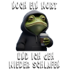Grumpy Frog with Coffee Cartoon