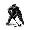 Eishockey Spieler – Monochromes Design