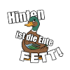 Le canard est gros à l’arrière