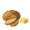 Loaf of bread and butter