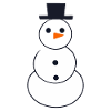 Minimalist Snowman Art