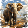 African elephant in sunlight