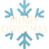 Snowflake Blue Merry Christmas